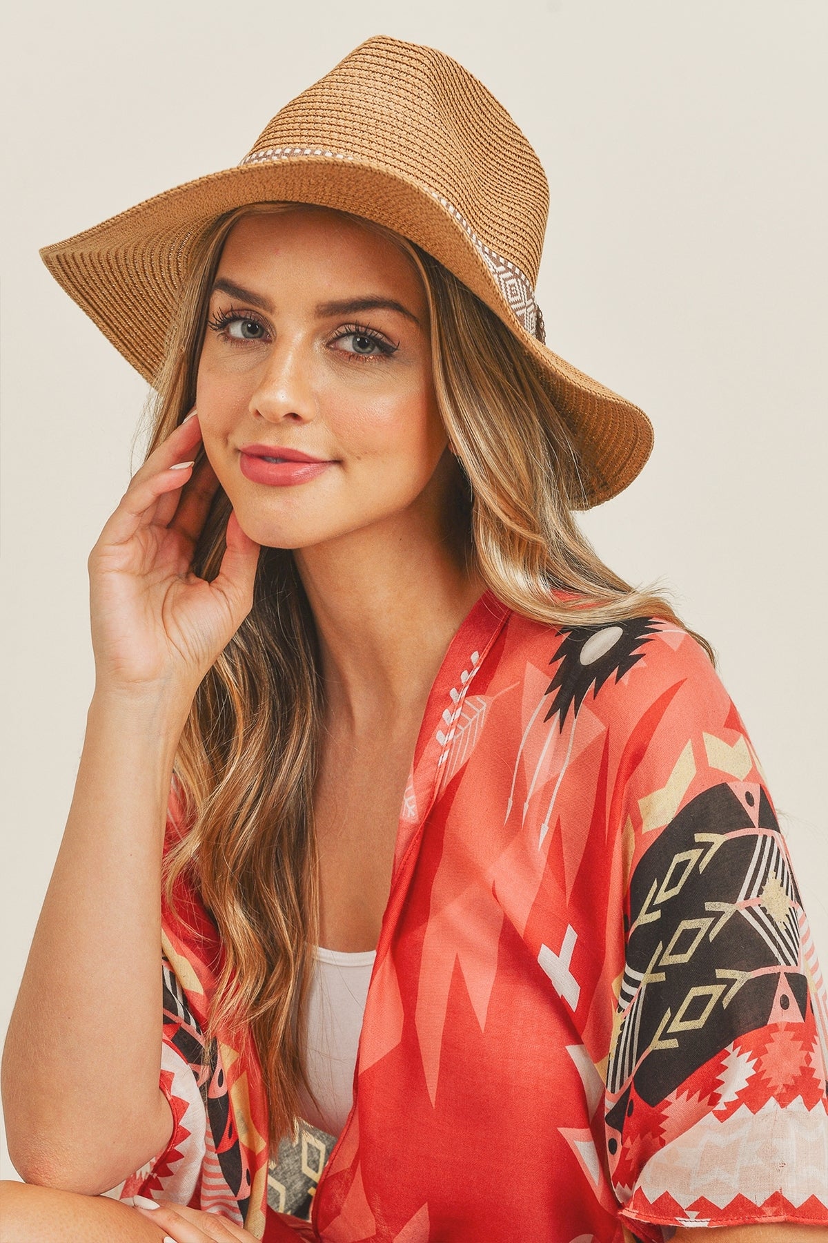 TRIBAL BAND PANAMA SUN HAT
