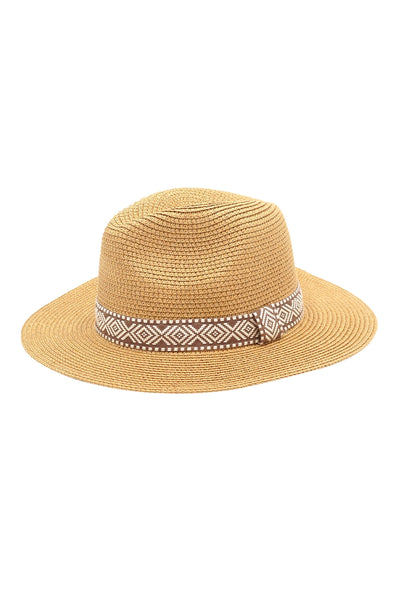 TRIBAL BAND PANAMA SUN HAT