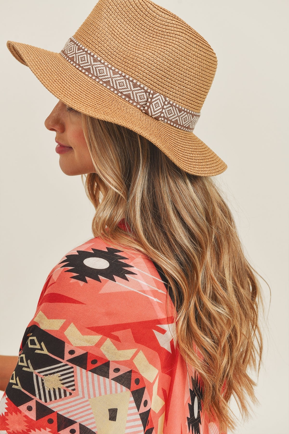 TRIBAL BAND PANAMA SUN HAT