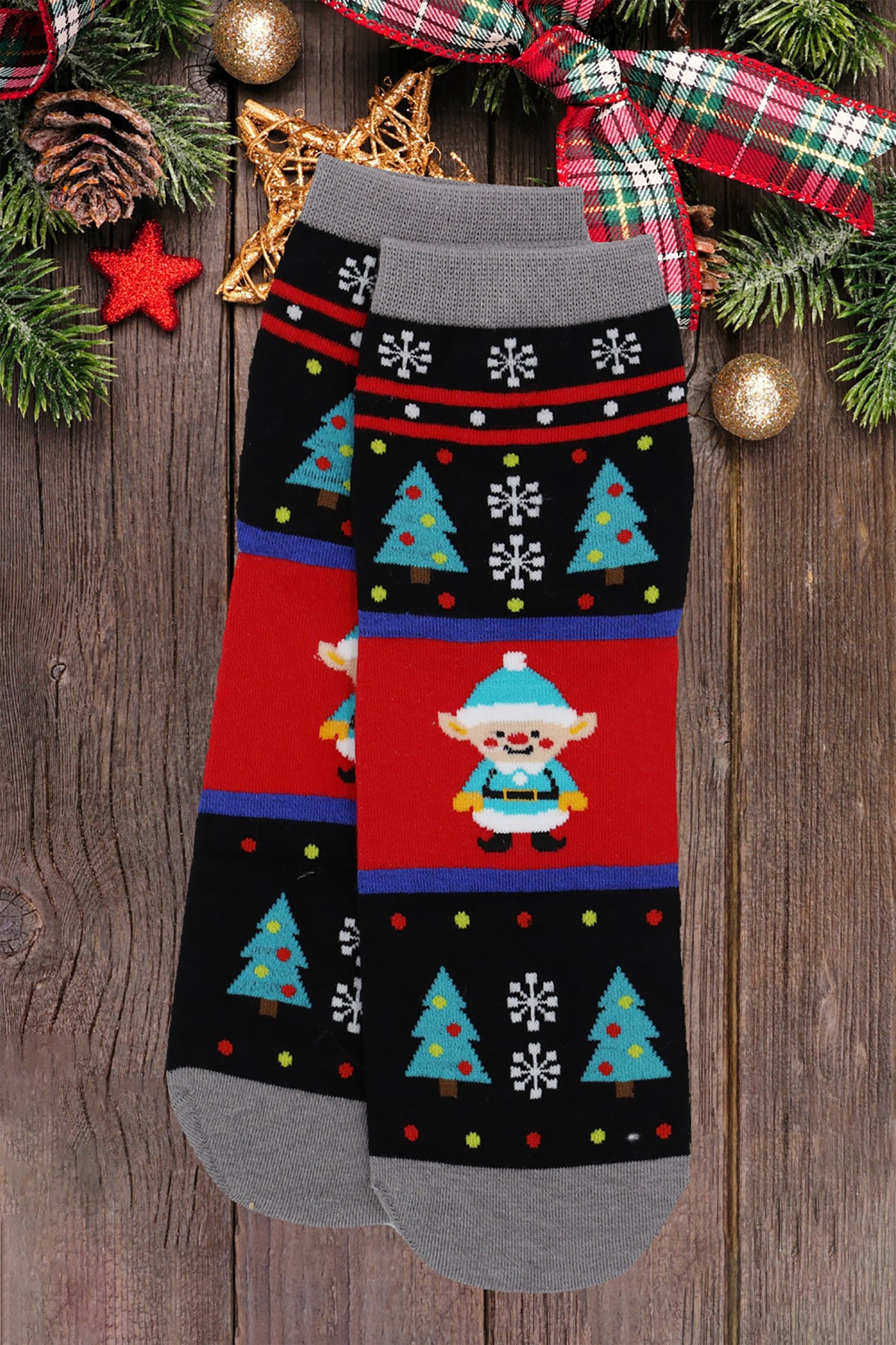 CHRISTMAS SOCKS SET 12PAIRS ( 4 DESIGN 3 PAIRS EACH )