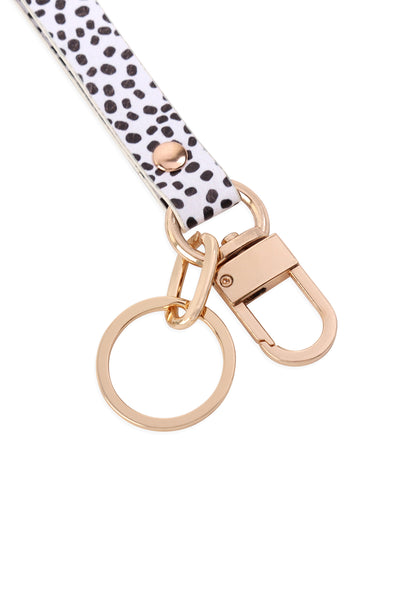 ANIMAL PRINT LOOP BAND KEYCHAIN