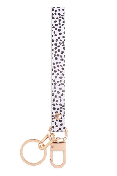 ANIMAL PRINT LOOP BAND KEYCHAIN