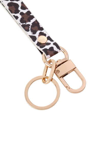 ANIMAL PRINT LOOP BAND KEYCHAIN