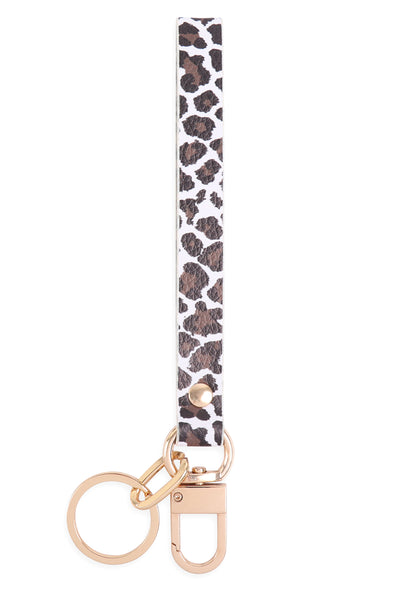 ANIMAL PRINT LOOP BAND KEYCHAIN