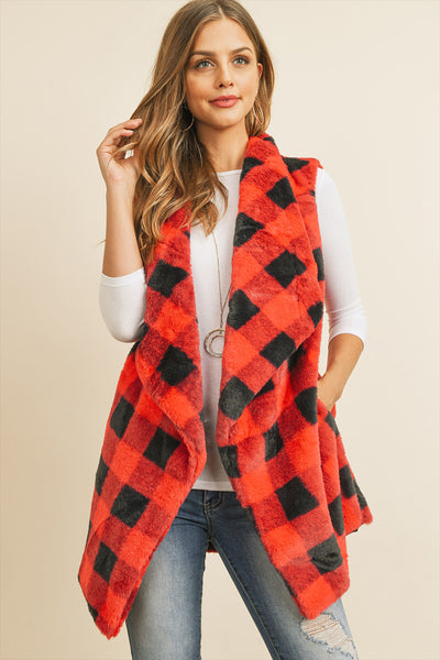 BUFFALO PLAID POCKET VEST (NOW $10.75 ONLY!)