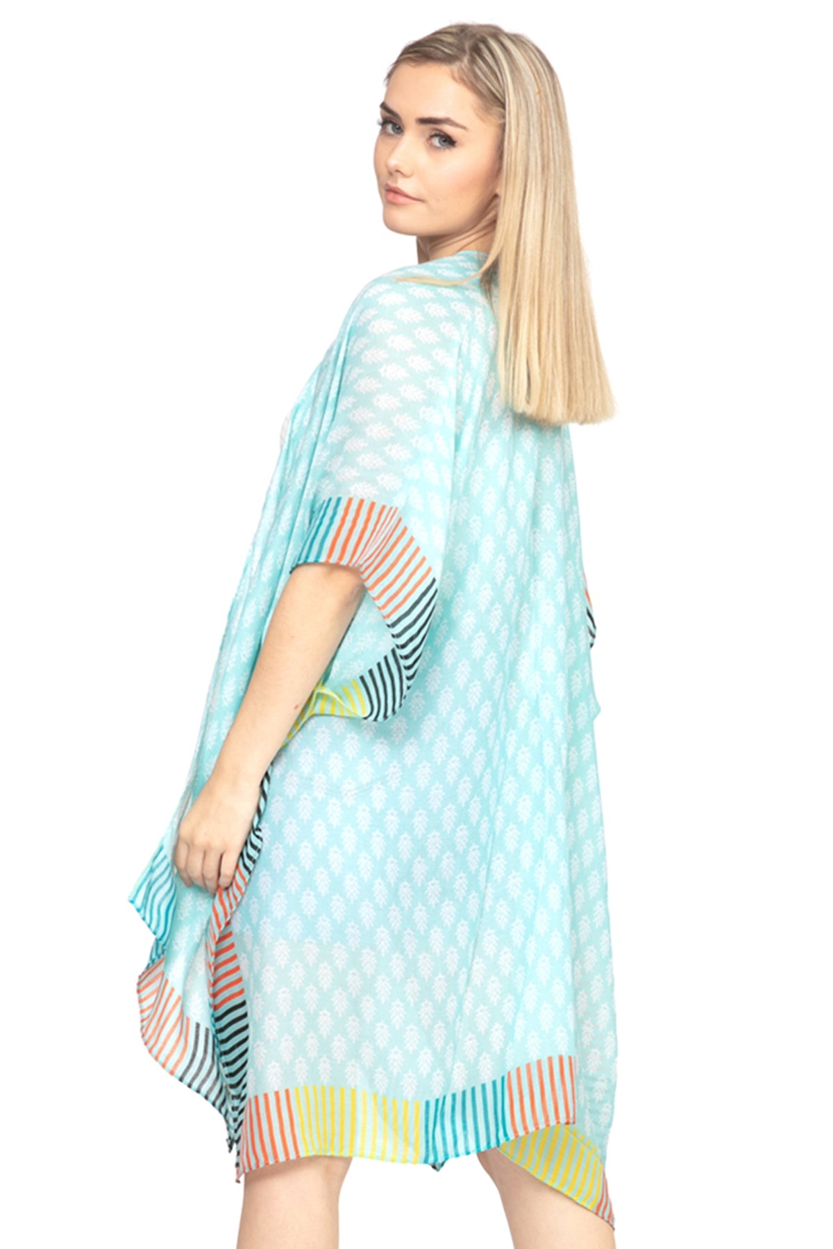 BOHEMIAN STYLE OMBRE LEAVES KIMONO/6PCS (NOW $3.75 ONLY!)