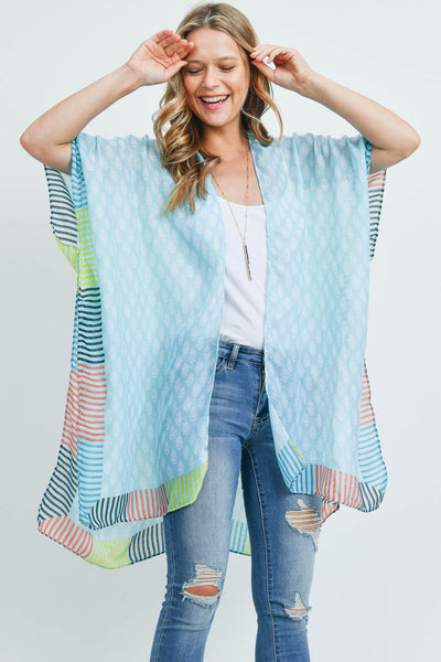 BOHEMIAN STYLE OMBRE LEAVES KIMONO/6PCS (NOW $3.75 ONLY!)