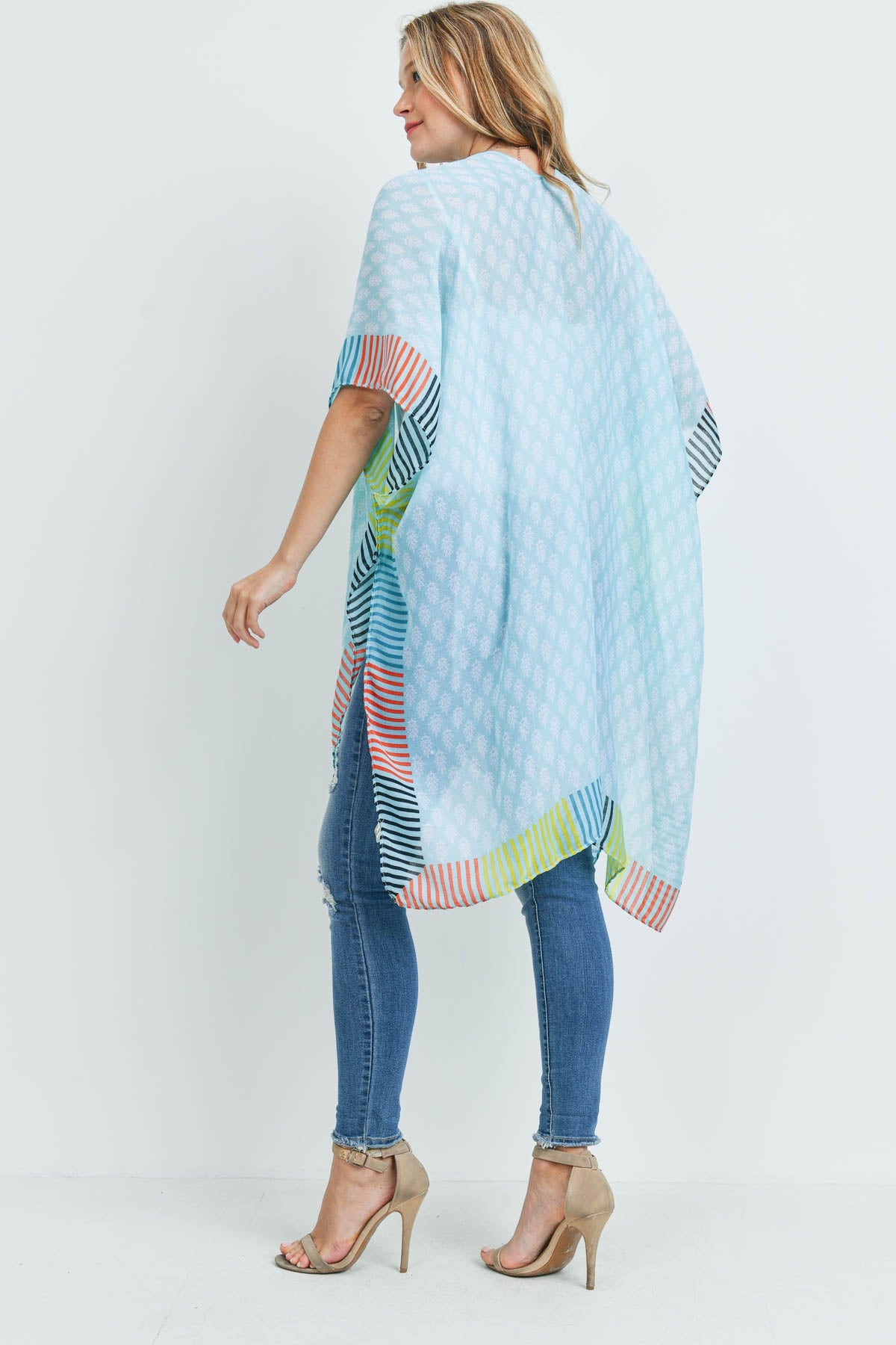 BOHEMIAN STYLE OMBRE LEAVES KIMONO/6PCS (NOW $3.75 ONLY!)