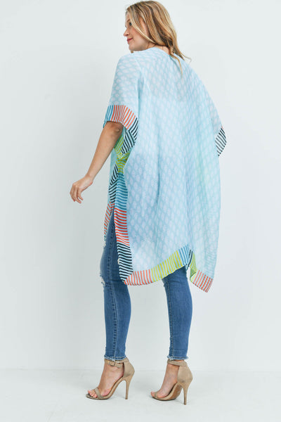 BOHEMIAN STYLE OMBRE LEAVES KIMONO/6PCS (NOW $3.75 ONLY!)