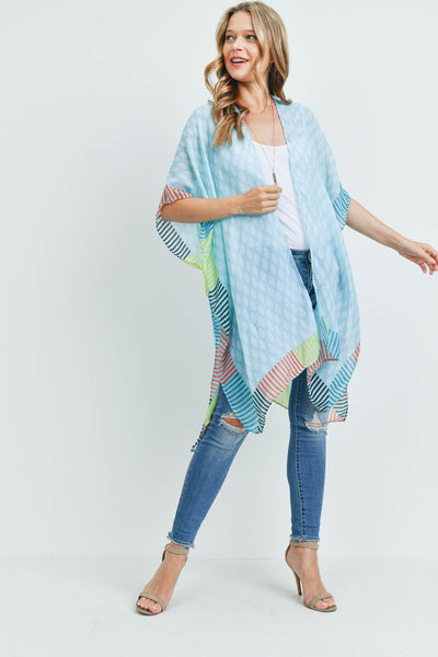 BOHEMIAN STYLE OMBRE LEAVES KIMONO/6PCS (NOW $3.75 ONLY!)