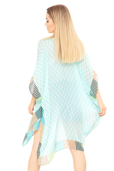 BOHEMIAN STYLE OMBRE LEAVES KIMONO/6PCS (NOW $3.75 ONLY!)