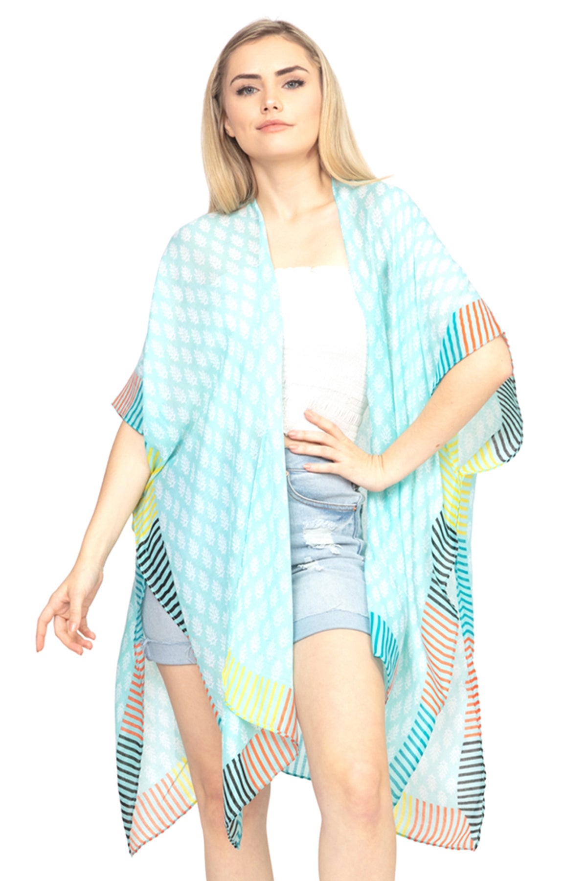 BOHEMIAN STYLE OMBRE LEAVES KIMONO/6PCS (NOW $3.75 ONLY!)