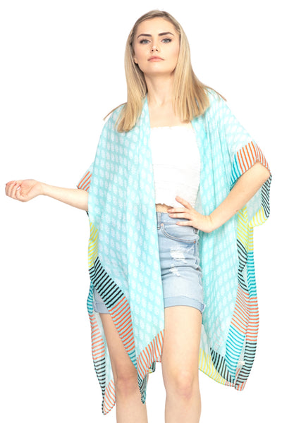 BOHEMIAN STYLE OMBRE LEAVES KIMONO/6PCS (NOW $3.75 ONLY!)