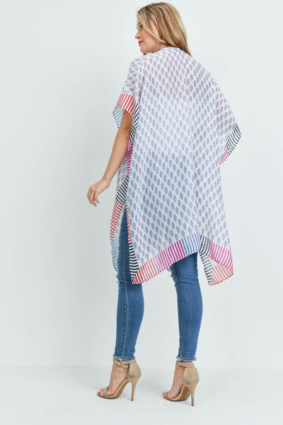 BOHEMIAN STYLE OMBRE LEAVES KIMONO/6PCS (NOW $3.75 ONLY!)