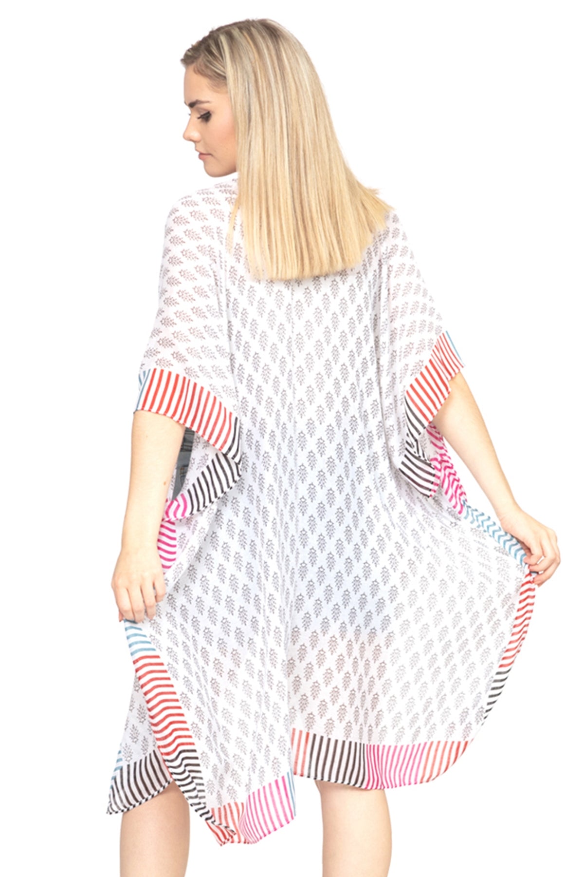 BOHEMIAN STYLE OMBRE LEAVES KIMONO/6PCS (NOW $3.75 ONLY!)