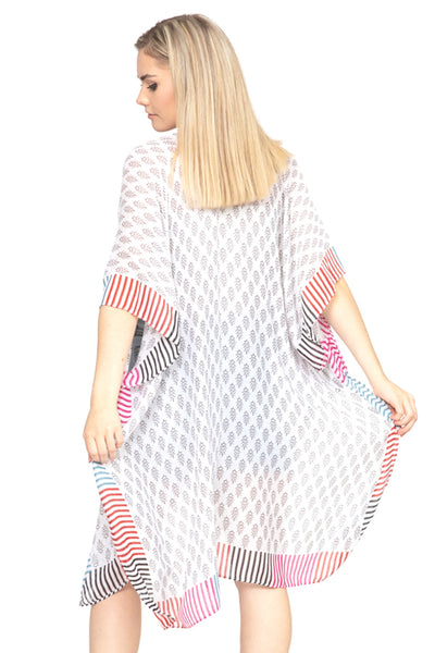 BOHEMIAN STYLE OMBRE LEAVES KIMONO/6PCS (NOW $3.75 ONLY!)