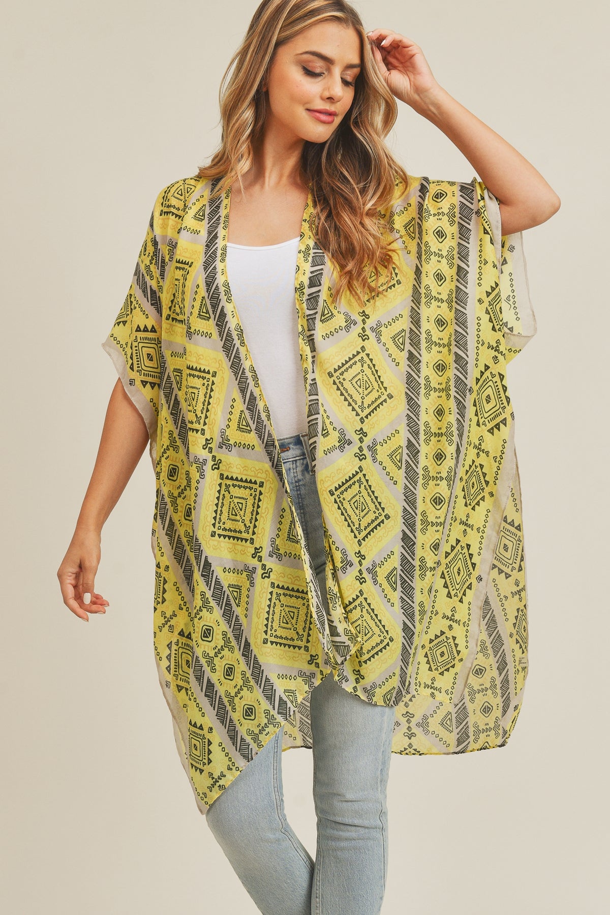 TRIBAL PATTERN KIMONO