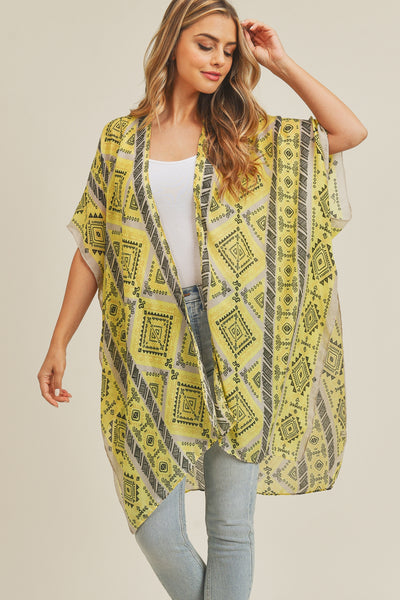 TRIBAL PATTERN KIMONO
