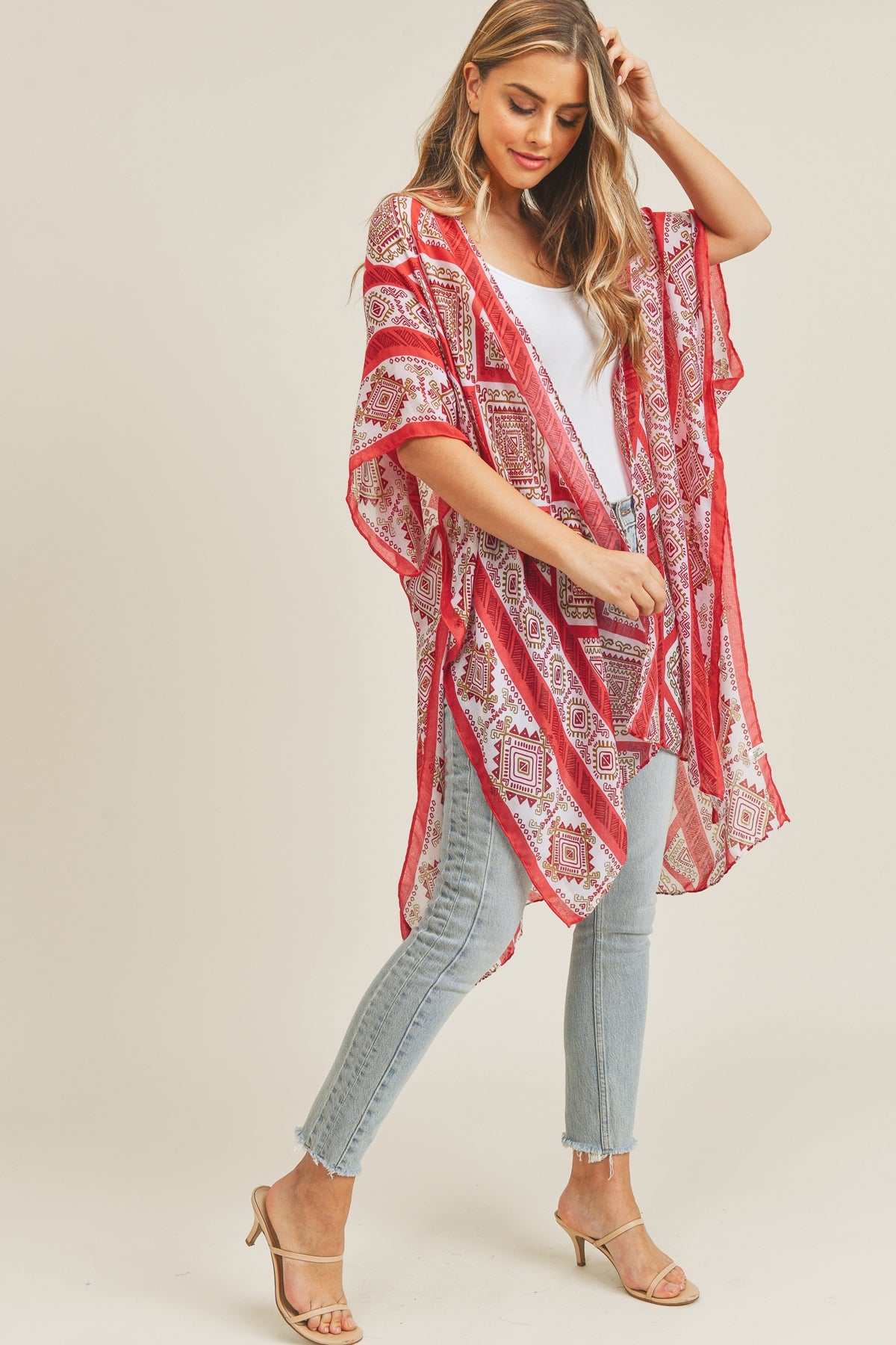 TRIBAL PATTERN KIMONO