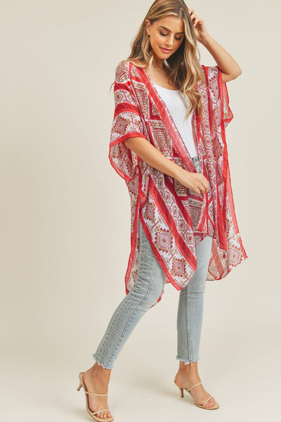 TRIBAL PATTERN KIMONO