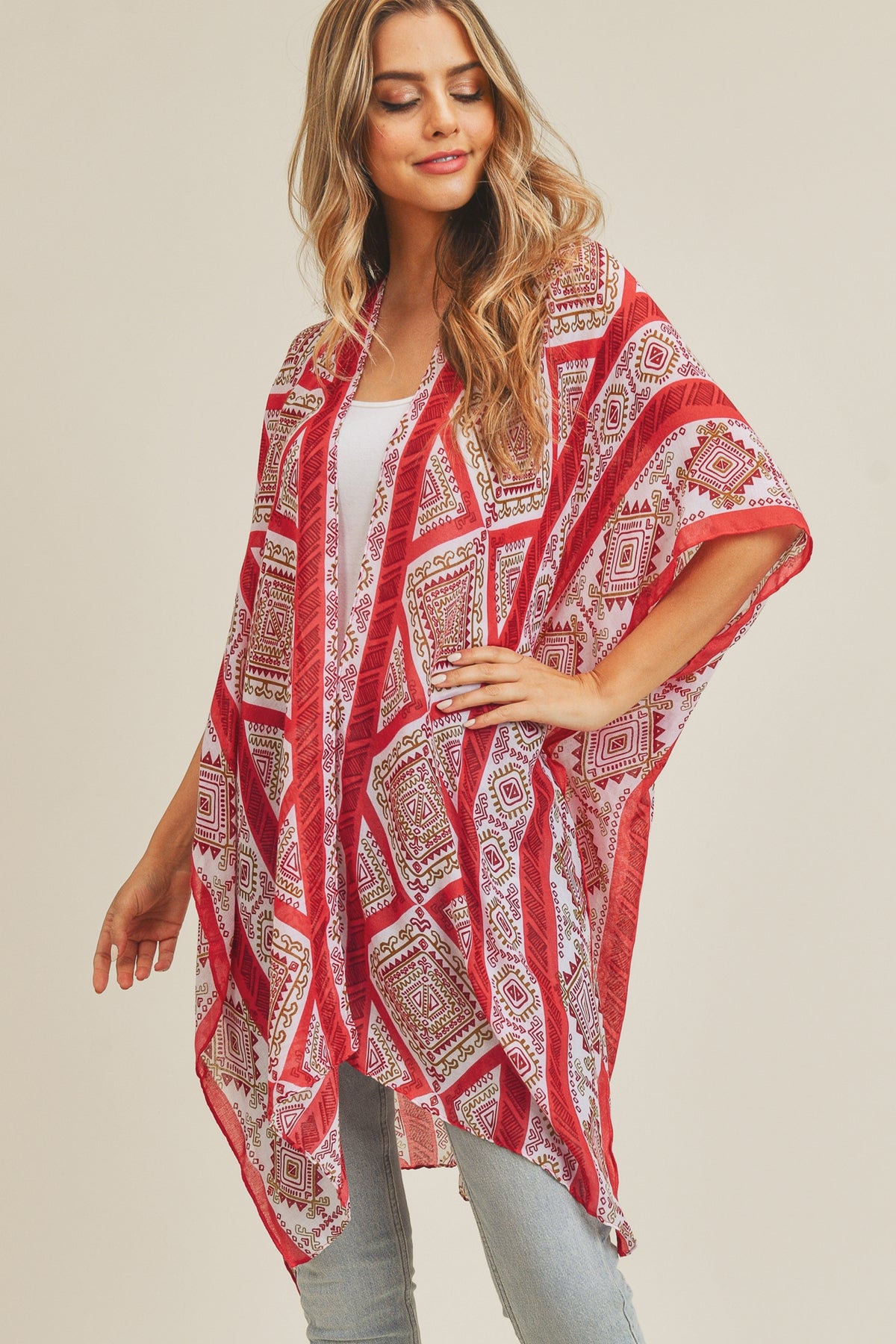 TRIBAL PATTERN KIMONO