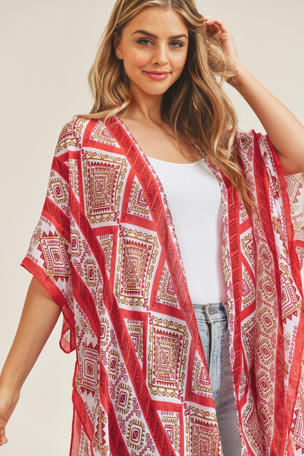 TRIBAL PATTERN KIMONO