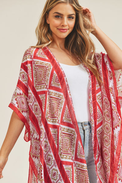 TRIBAL PATTERN KIMONO