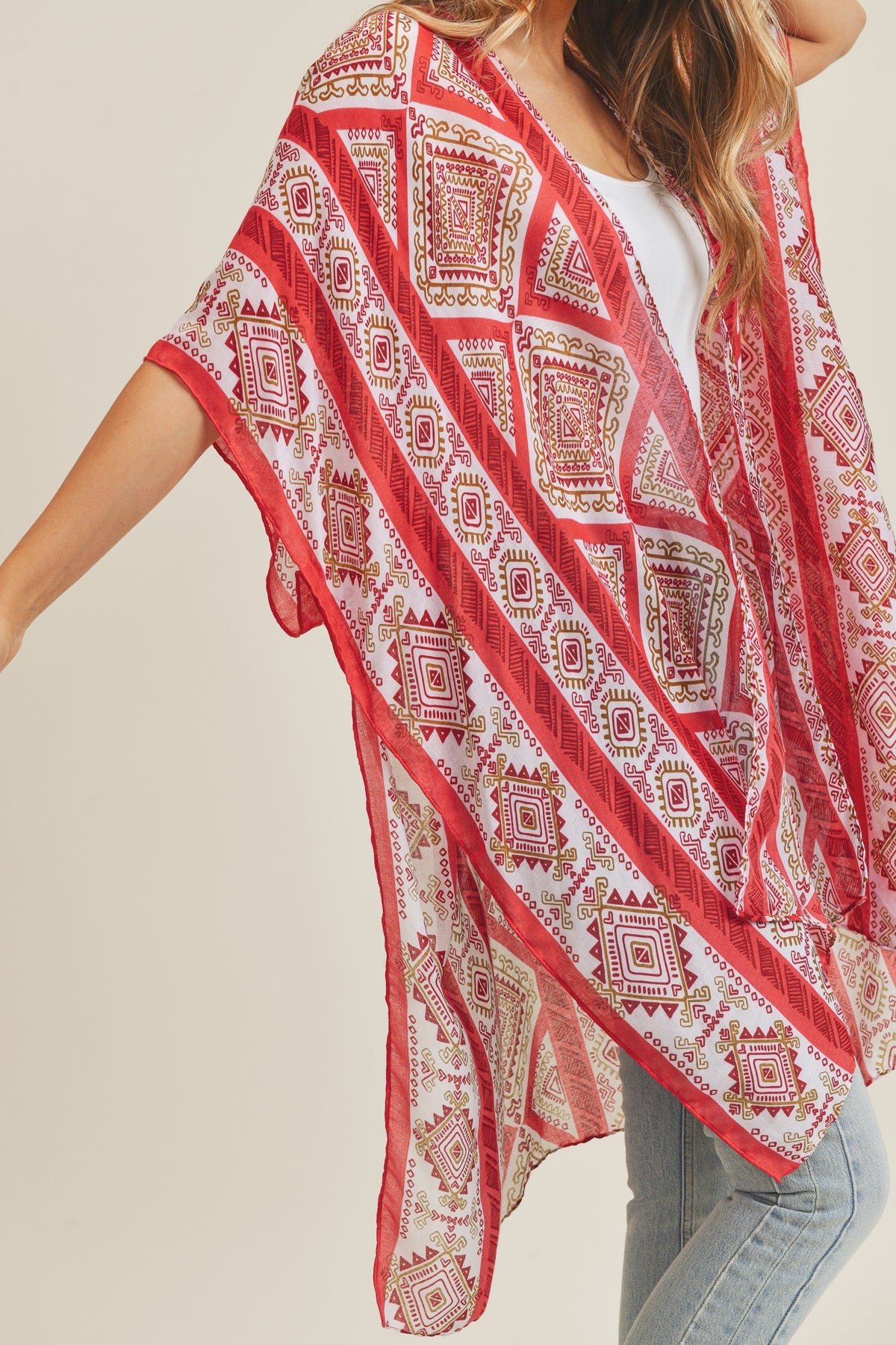 TRIBAL PATTERN KIMONO