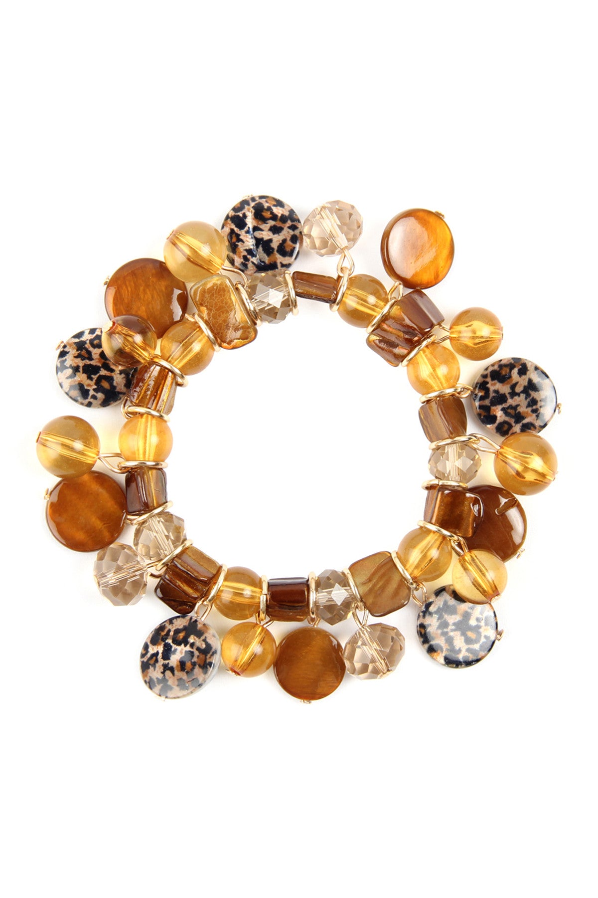 MIXED BEADS CHARM BRACELET