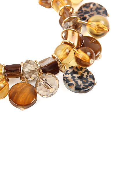 MIXED BEADS CHARM BRACELET