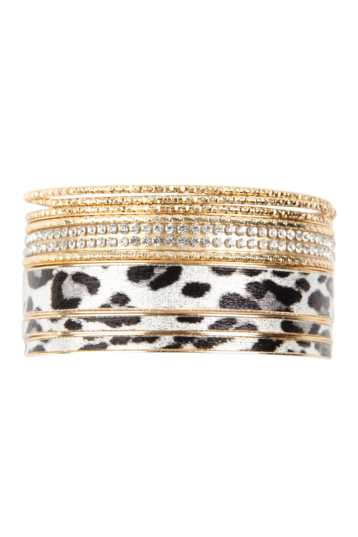 MULTI LINE LEOPARD PRINTED BANGLES