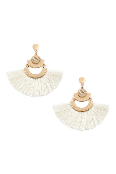 SHAPE TASSEL DANGLE EARRINGS/6PAIRS