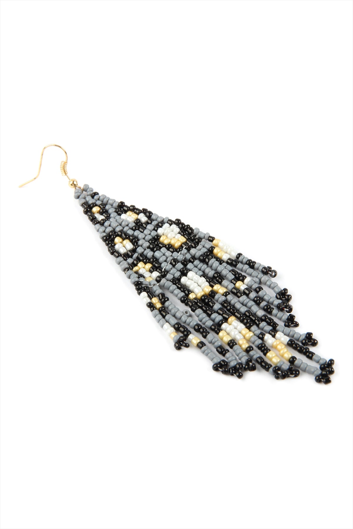 SEED BEADS DANGLE HOOK EARRINGS