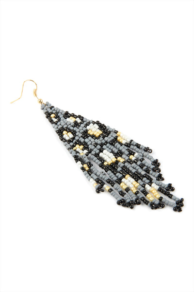 SEED BEADS DANGLE HOOK EARRINGS