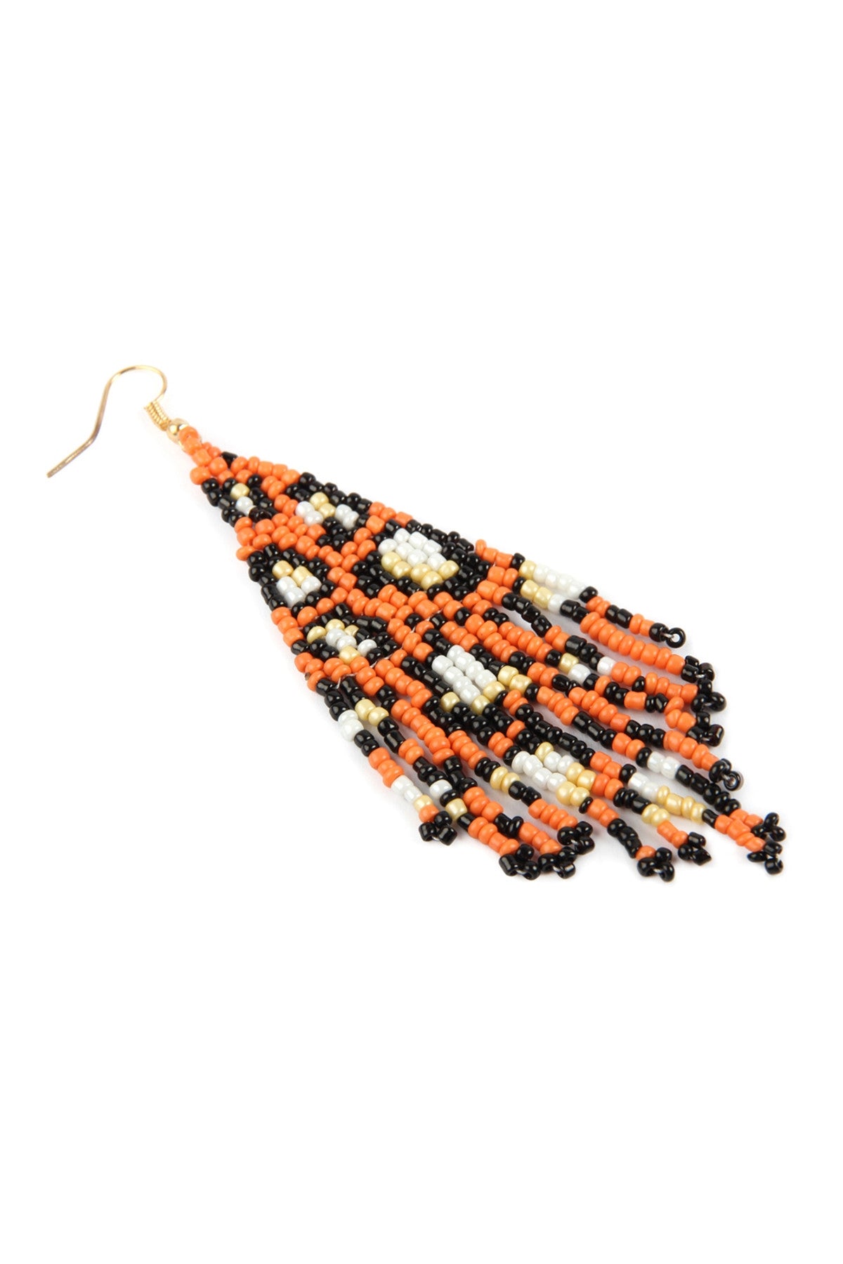 SEED BEADS DANGLE HOOK EARRINGS