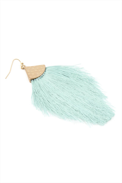 THREAD TASSEL DROP EARRINGS