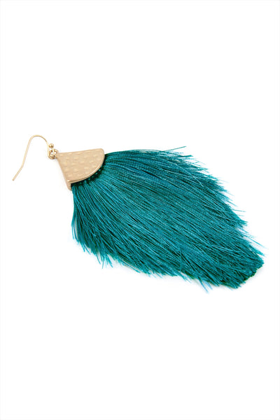 THREAD TASSEL DROP EARRINGS