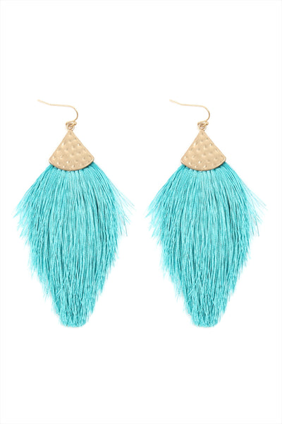 THREAD TASSEL DROP EARRINGS