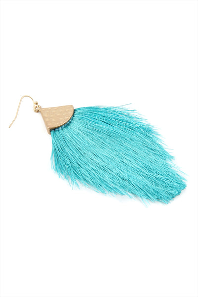 THREAD TASSEL DROP EARRINGS