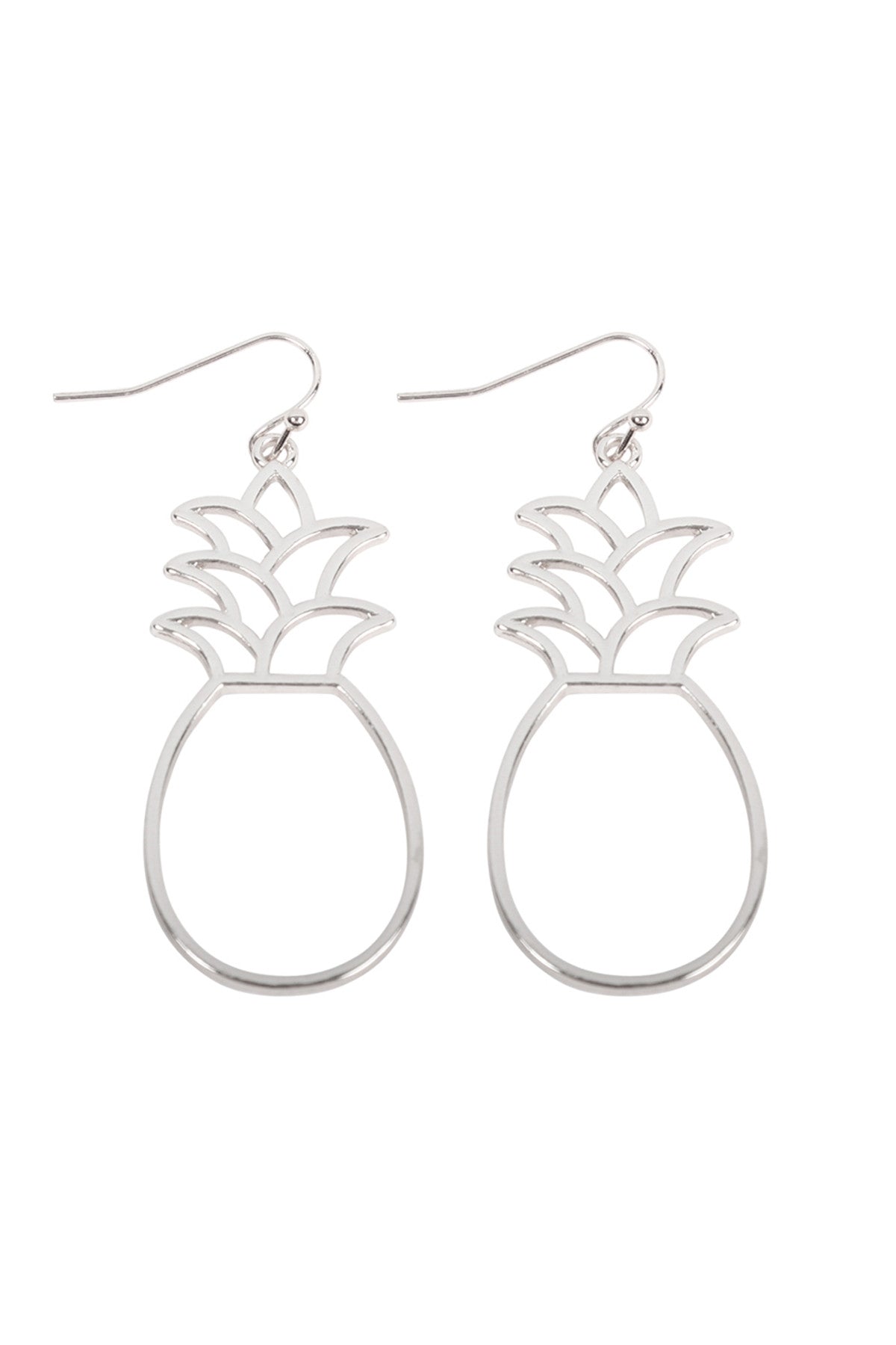 PINEAPPLE OPEN WIRE HOOK DANGLING EARRINGS