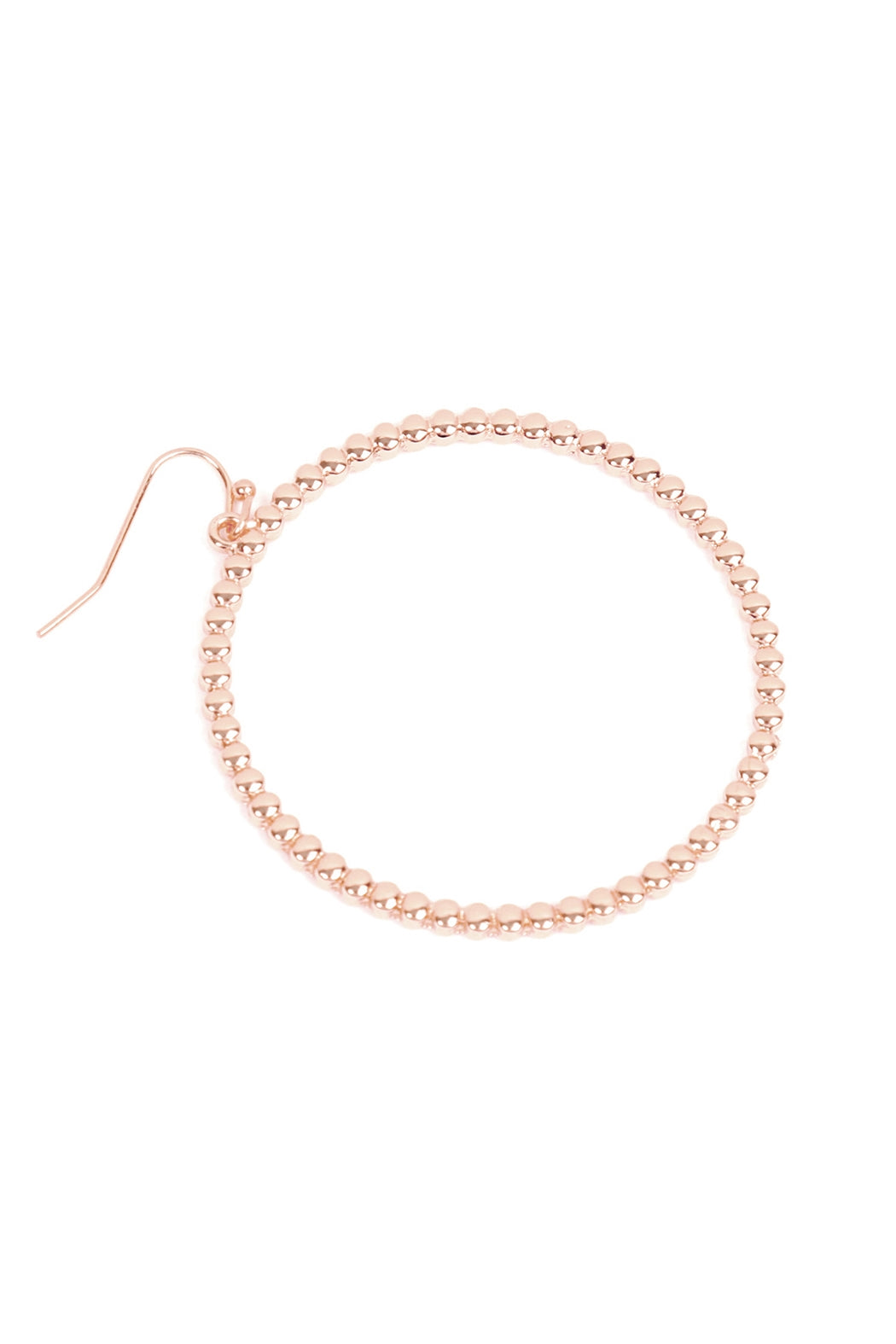 ROUND TEXTURED DANGLE HOOK EARRINGS