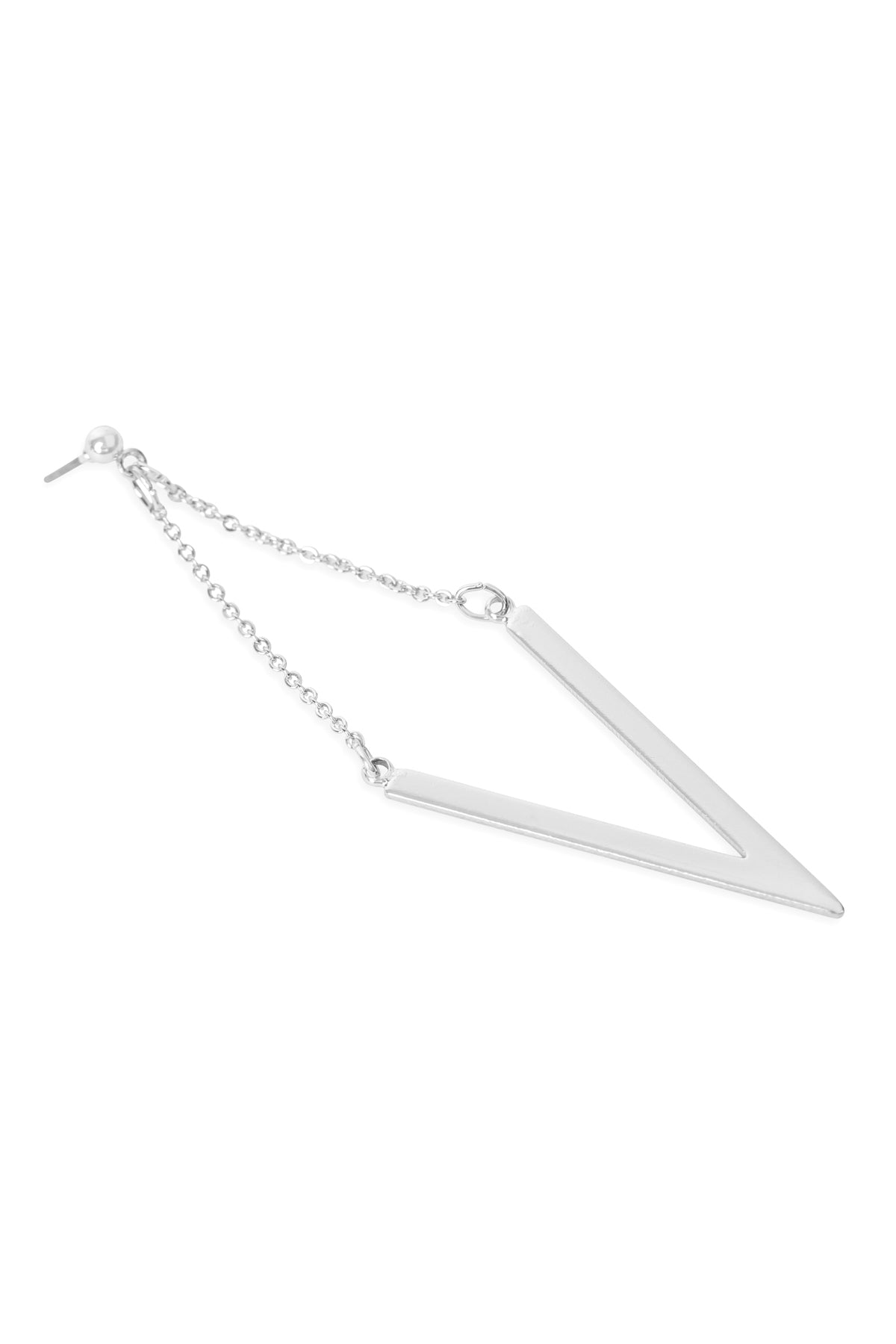 "V' CHAIN DROP POST EARRING