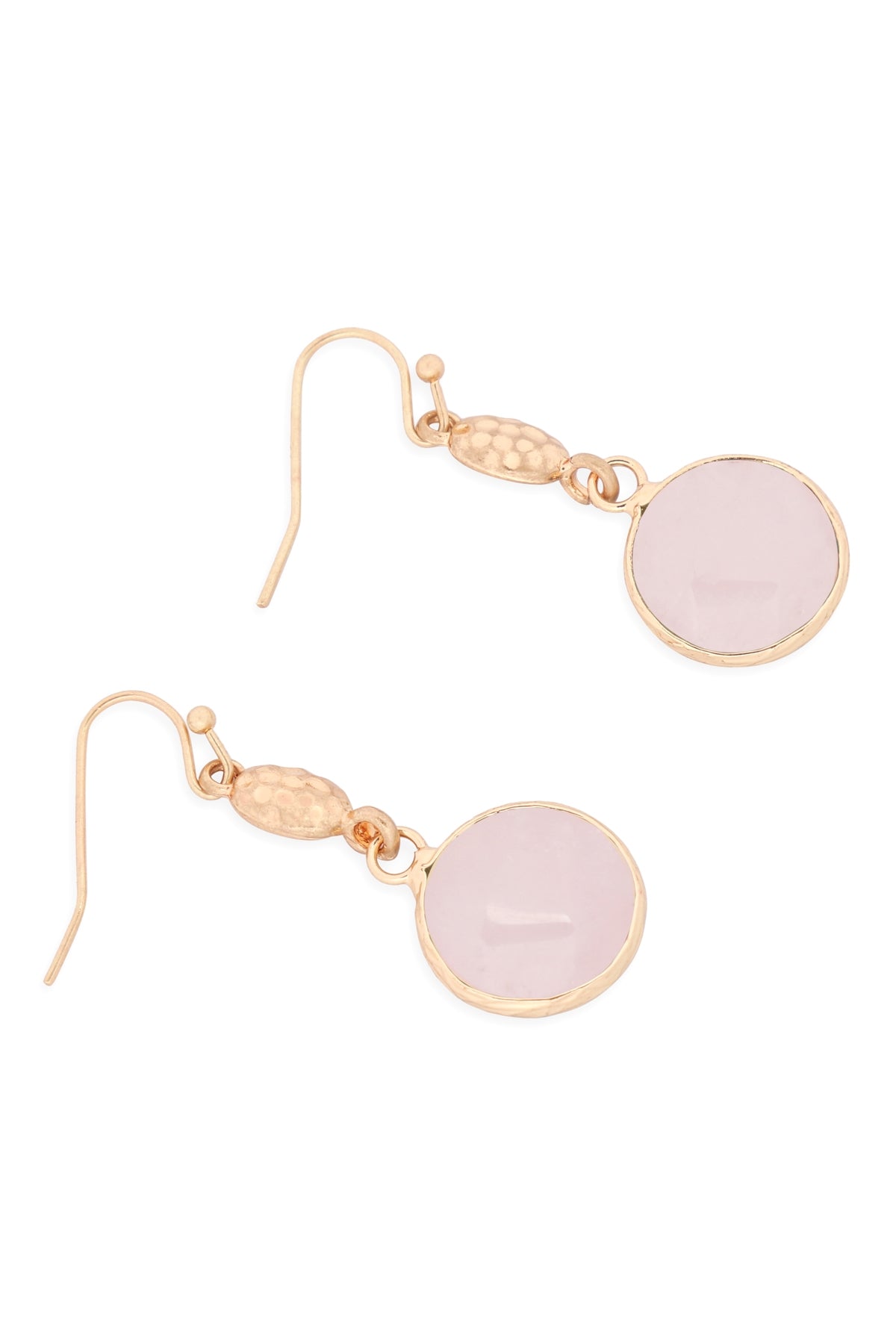 FACETED NATURAL STONE DROP EARRINGS