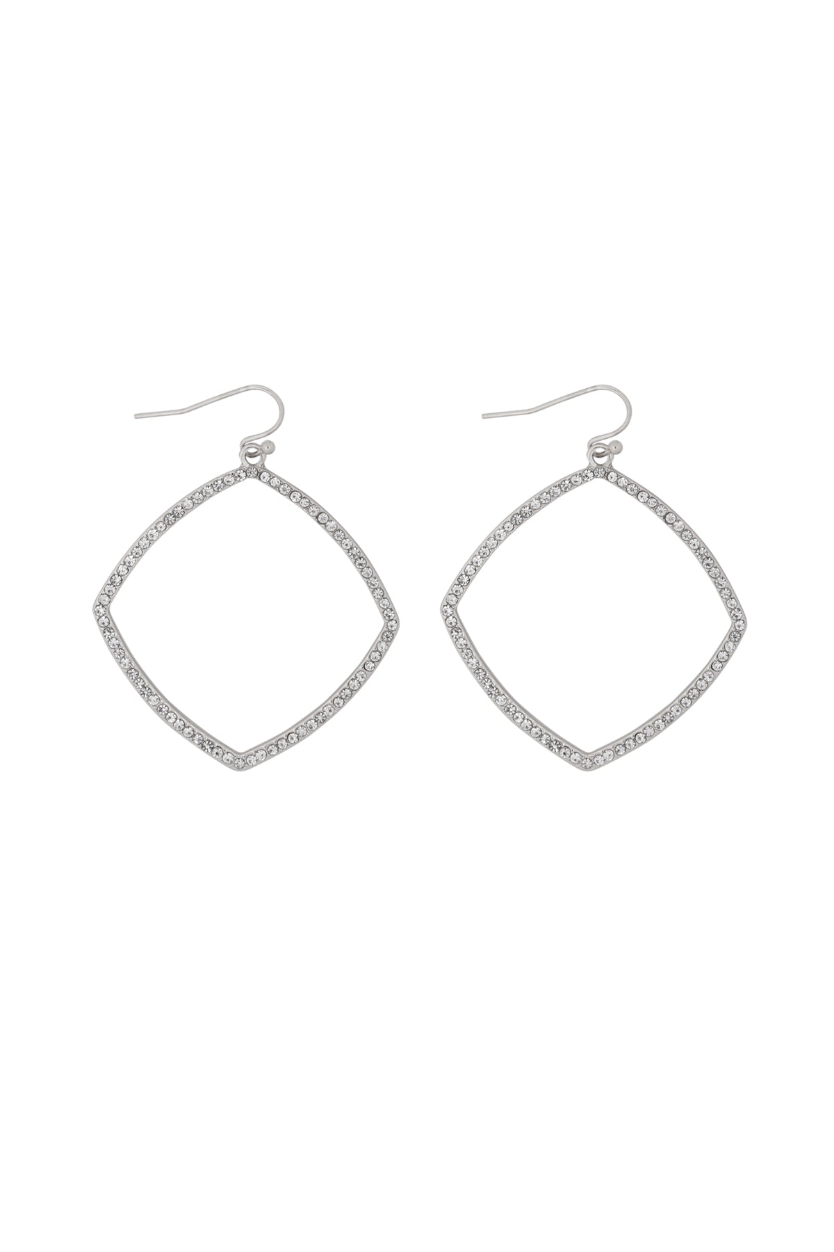 ZIRCONIA POLYGON DROP EARRINGS
