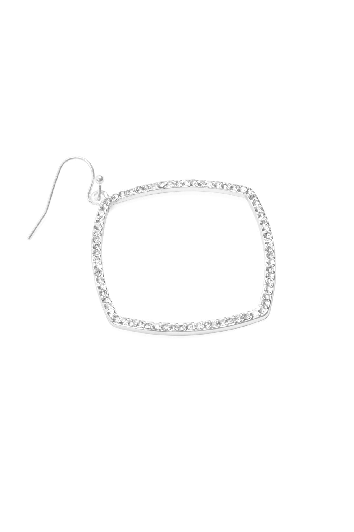 ZIRCONIA POLYGON DROP EARRINGS