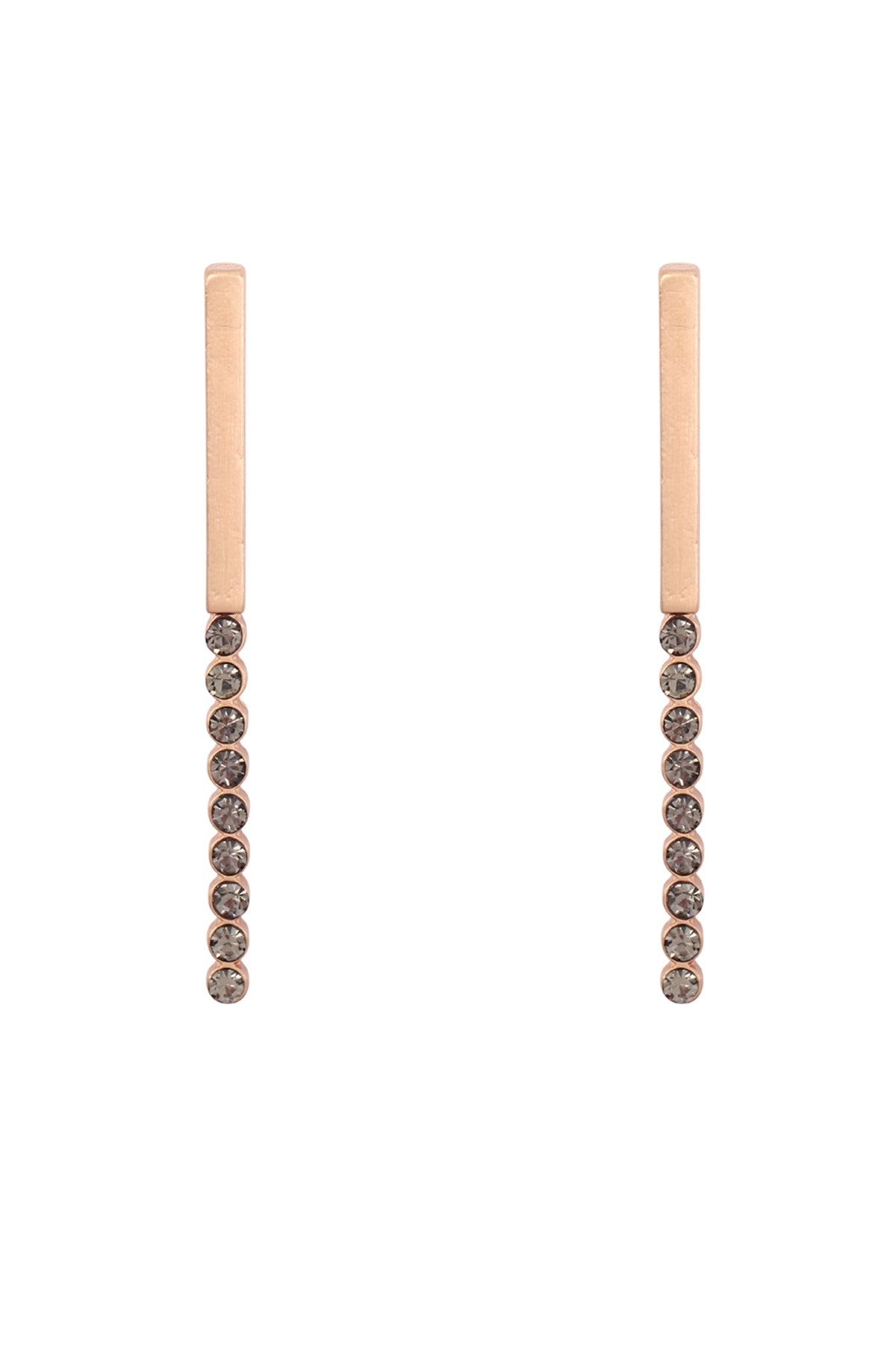 BAR INLINE RHINESTONE POST EARRINGS