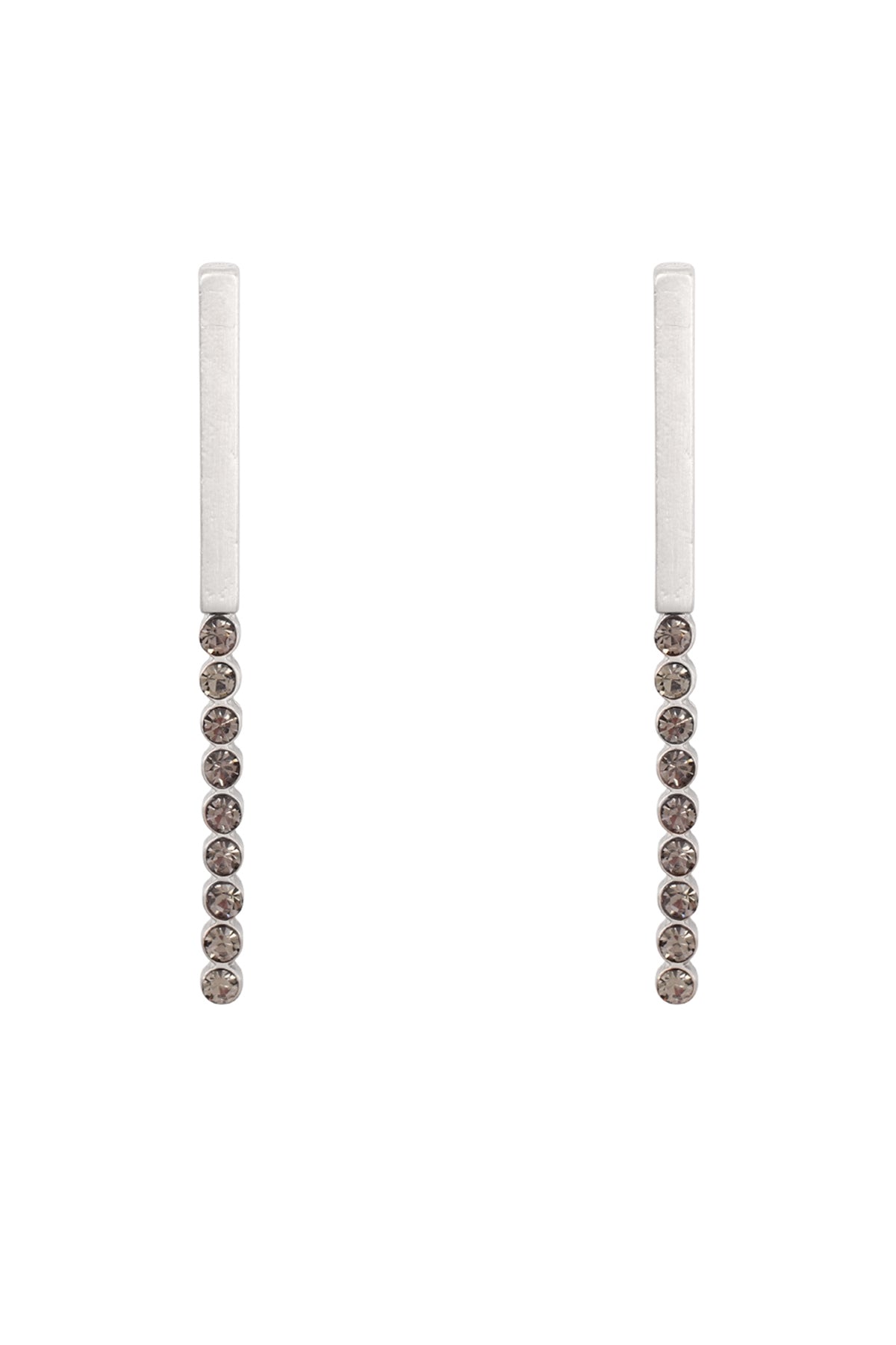 BAR INLINE RHINESTONE POST EARRINGS