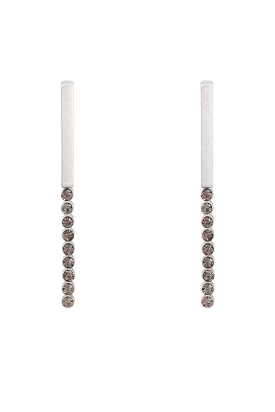 BAR INLINE RHINESTONE POST EARRINGS