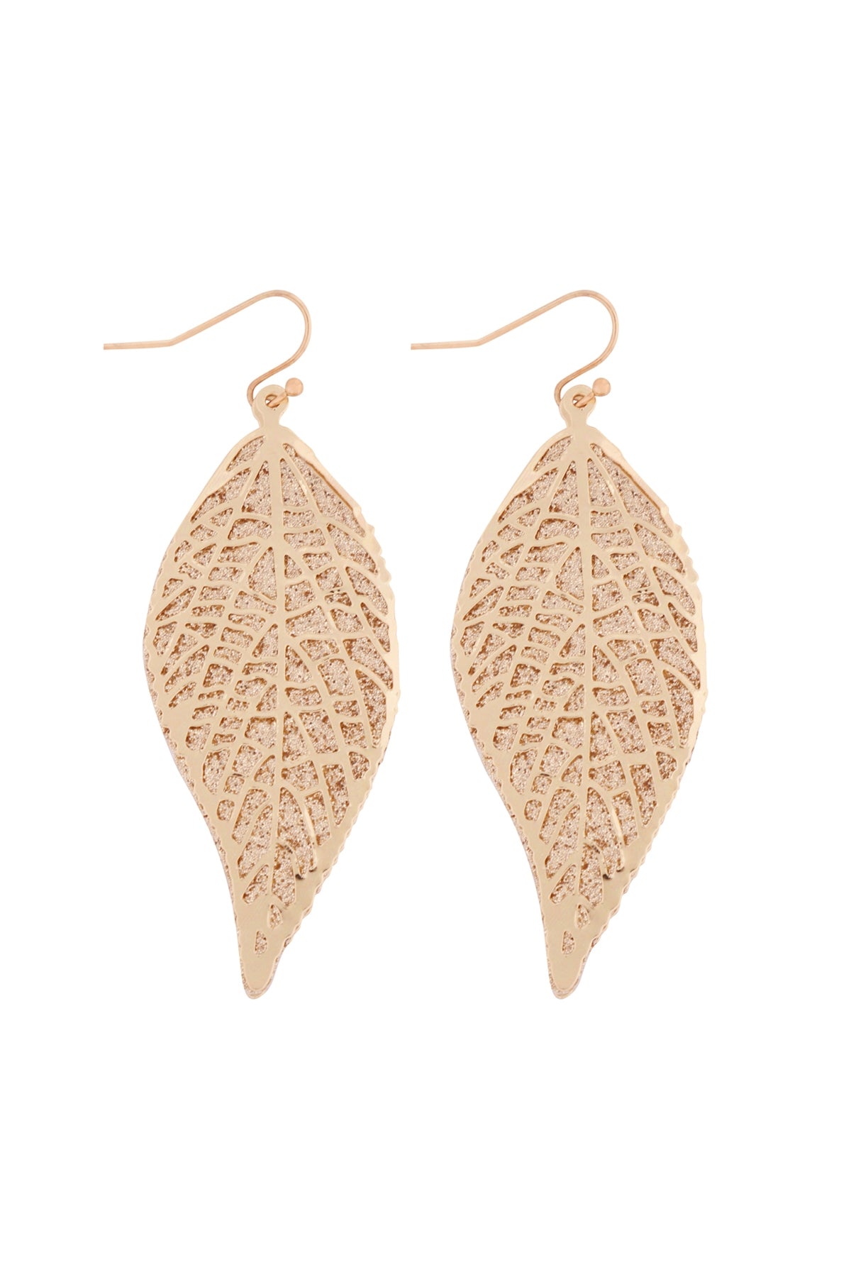CAST LEAF DROP EARRINGS