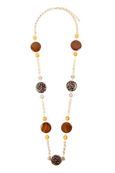 PRINTED ACETATE CHAIN NECKLACE